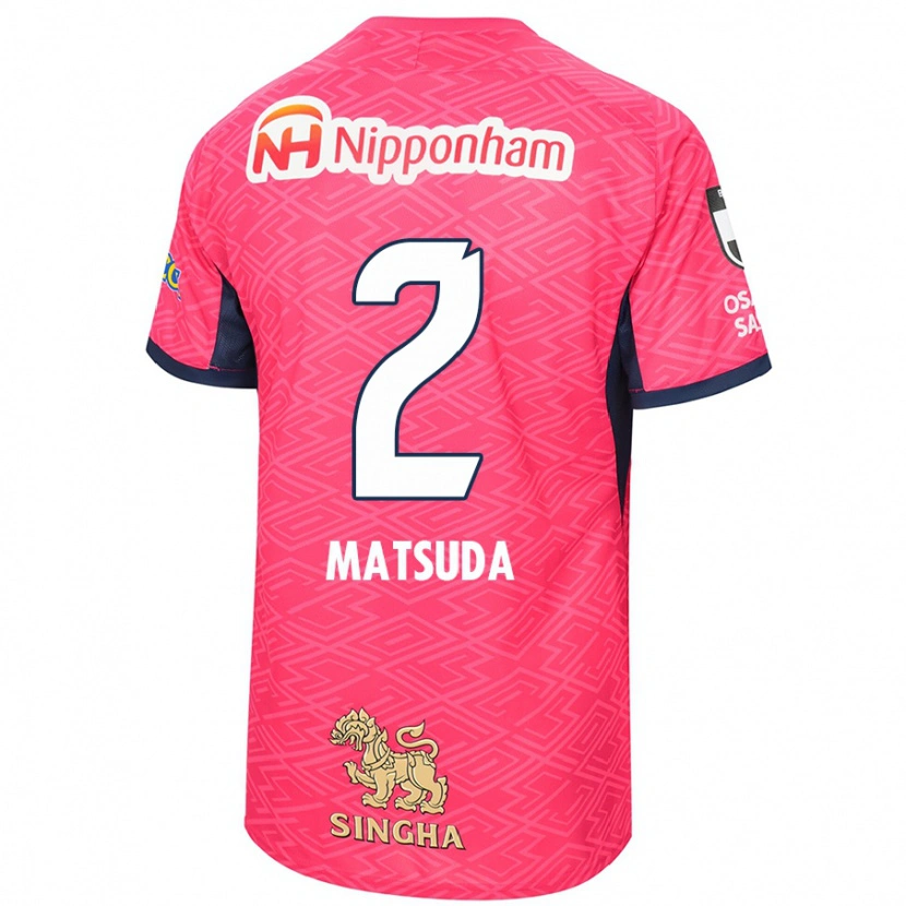 Danxen Heren Riku Matsuda #2 Sakura Roze Wit Thuisshirt Thuistenue 2025/26 T-Shirt