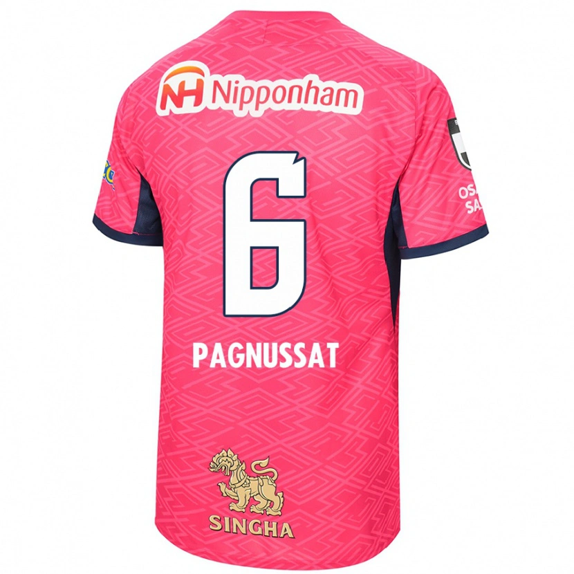 Danxen Heren Tiago Pagnussat #6 Sakura Roze Wit Thuisshirt Thuistenue 2025/26 T-Shirt