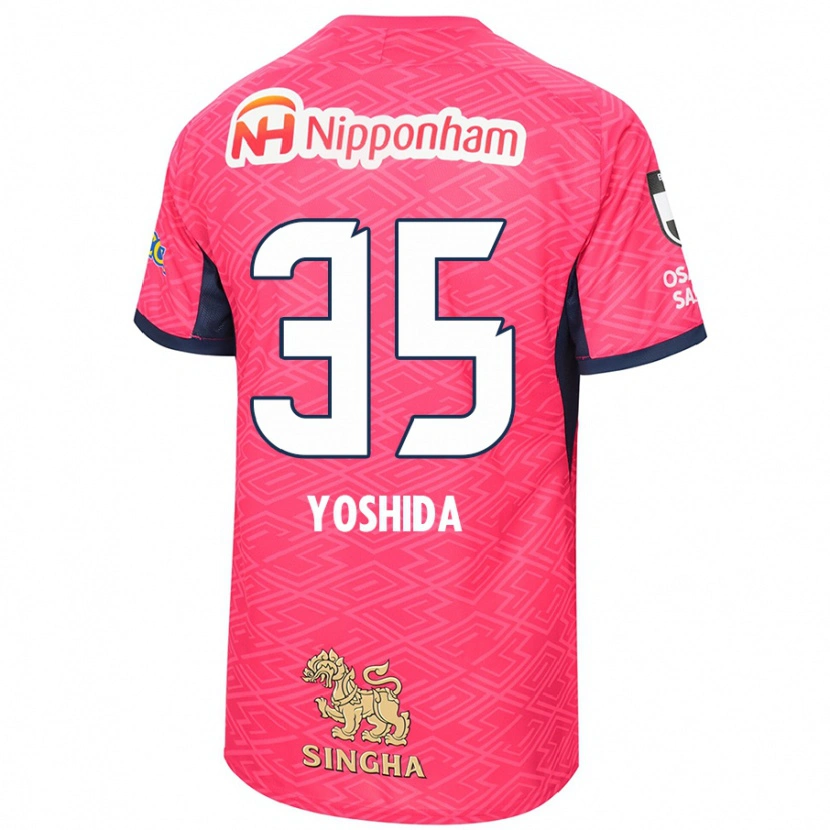 Danxen Heren Yuji Yoshida #35 Sakura Roze Wit Thuisshirt Thuistenue 2025/26 T-Shirt