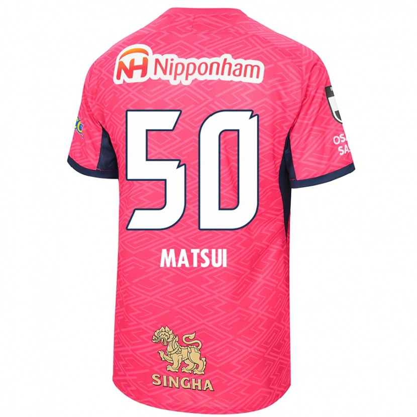 Danxen Heren Kenya Matsui #50 Sakura Roze Wit Thuisshirt Thuistenue 2025/26 T-Shirt
