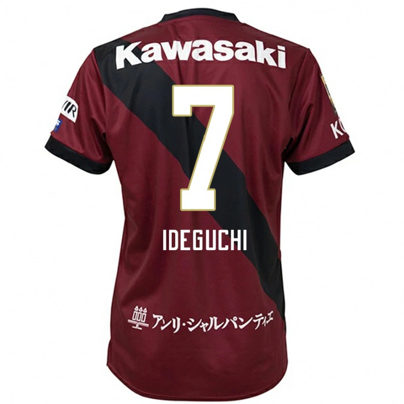 Danxen Heren Yosuke Ideguchi #7 Bourgondisch Zwart Thuisshirt Thuistenue 2025/26 T-Shirt