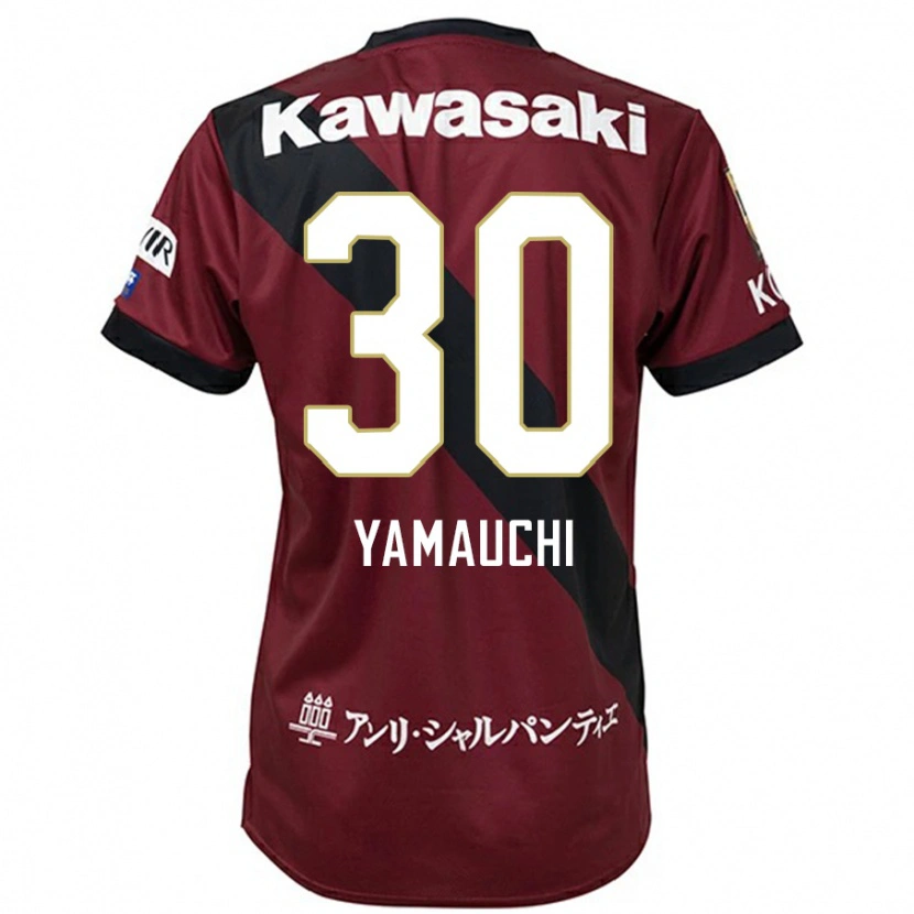 Danxen Heren Kakeru Yamauchi #30 Bourgondisch Zwart Thuisshirt Thuistenue 2025/26 T-Shirt
