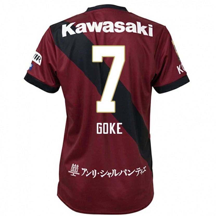 Danxen Heren Yuta Goke #7 Bourgondisch Zwart Thuisshirt Thuistenue 2025/26 T-Shirt