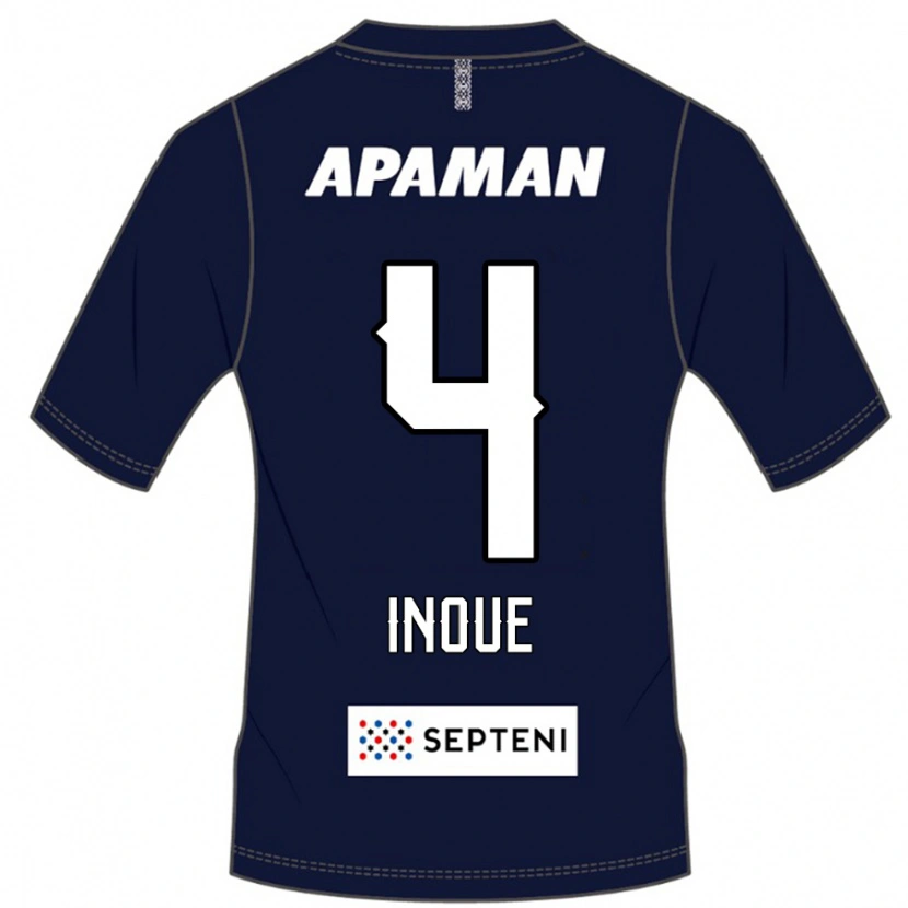 Danxen Heren Seiya Inoue #4 Koningsblauw Wit Thuisshirt Thuistenue 2025/26 T-Shirt