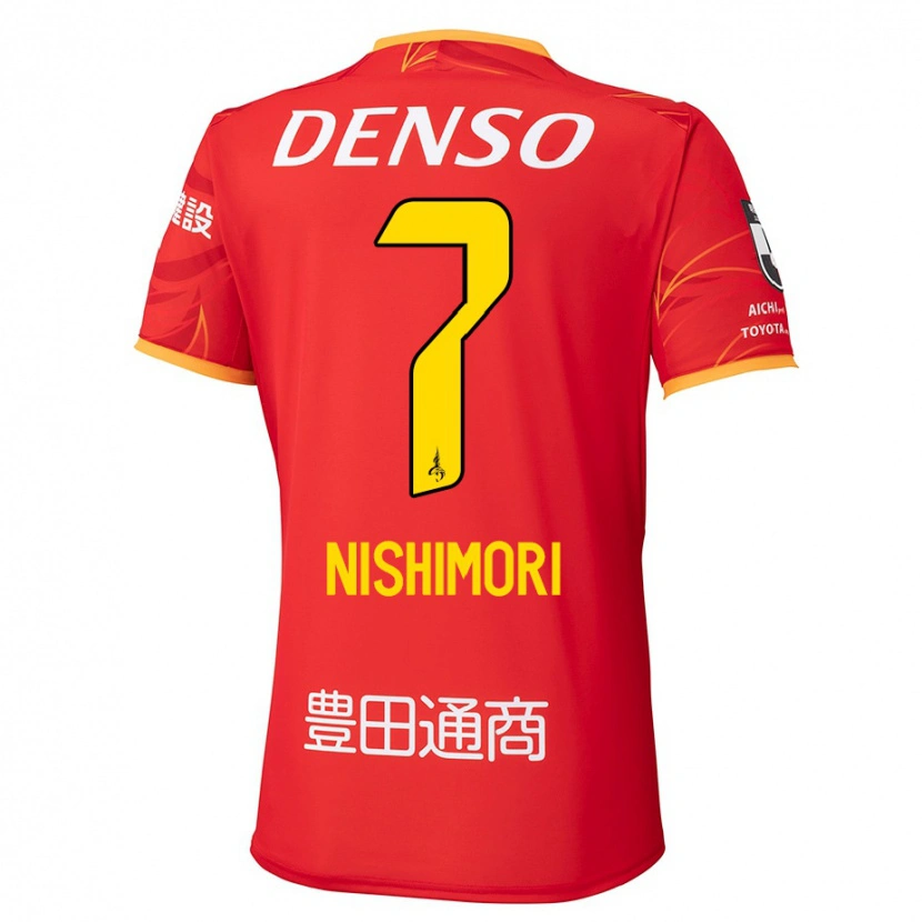 Danxen Heren Yuto Nishimori #7 Rood Geel Thuisshirt Thuistenue 2025/26 T-Shirt