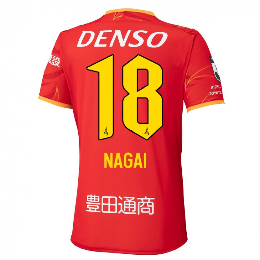 Danxen Heren Kensuke Nagai #18 Rood Geel Thuisshirt Thuistenue 2025/26 T-Shirt
