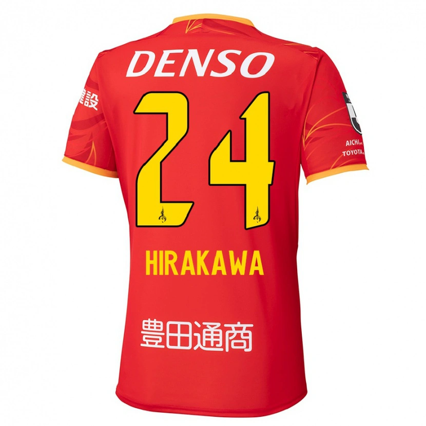 Danxen Heren Haruto Hirakawa #24 Rood Geel Thuisshirt Thuistenue 2025/26 T-Shirt