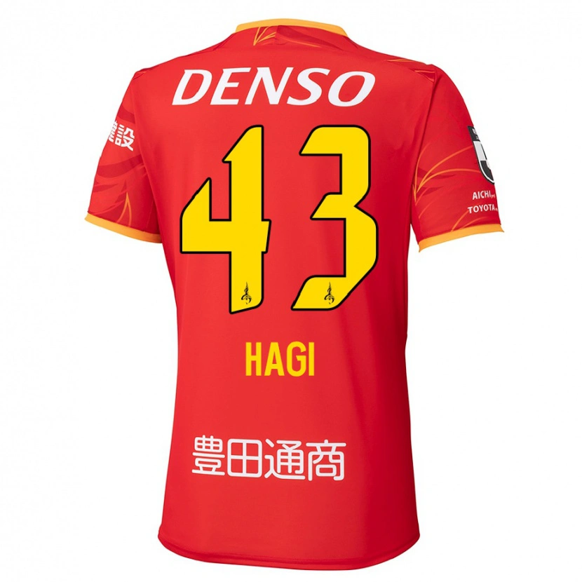 Danxen Heren Hiroaki Hagi #43 Rood Geel Thuisshirt Thuistenue 2025/26 T-Shirt