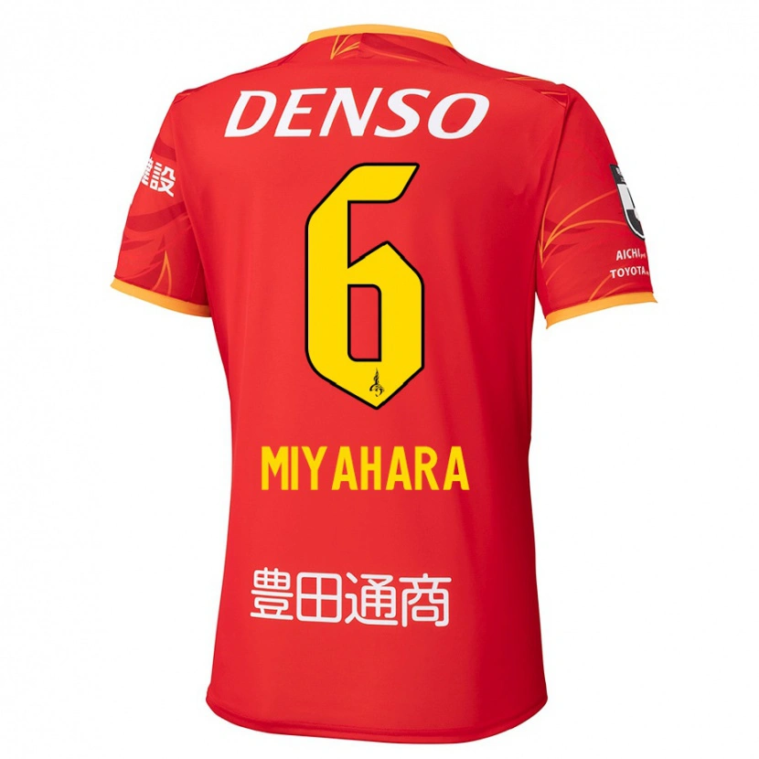 Danxen Heren Kazuya Miyahara #6 Rood Geel Thuisshirt Thuistenue 2025/26 T-Shirt