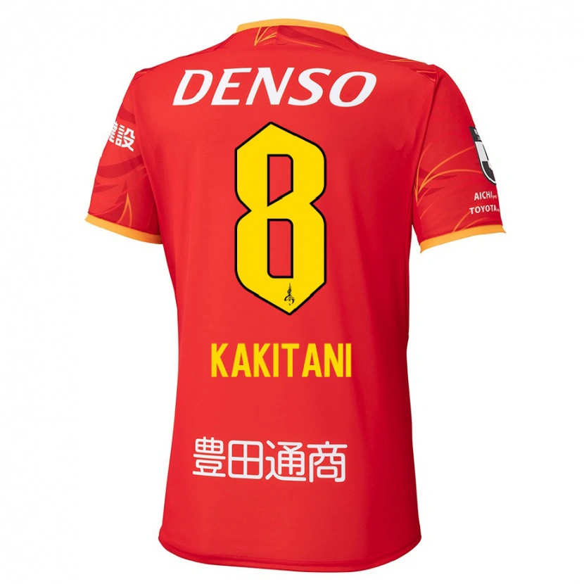 Danxen Heren Yoichiro Kakitani #8 Rood Geel Thuisshirt Thuistenue 2025/26 T-Shirt
