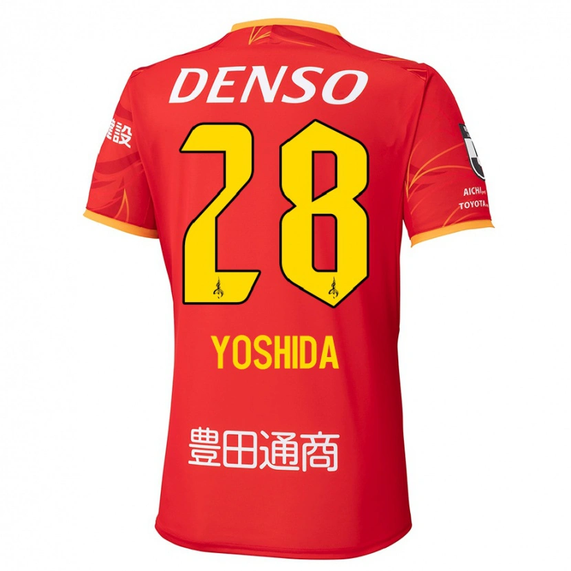 Danxen Heren Akira Yoshida #28 Rood Geel Thuisshirt Thuistenue 2025/26 T-Shirt