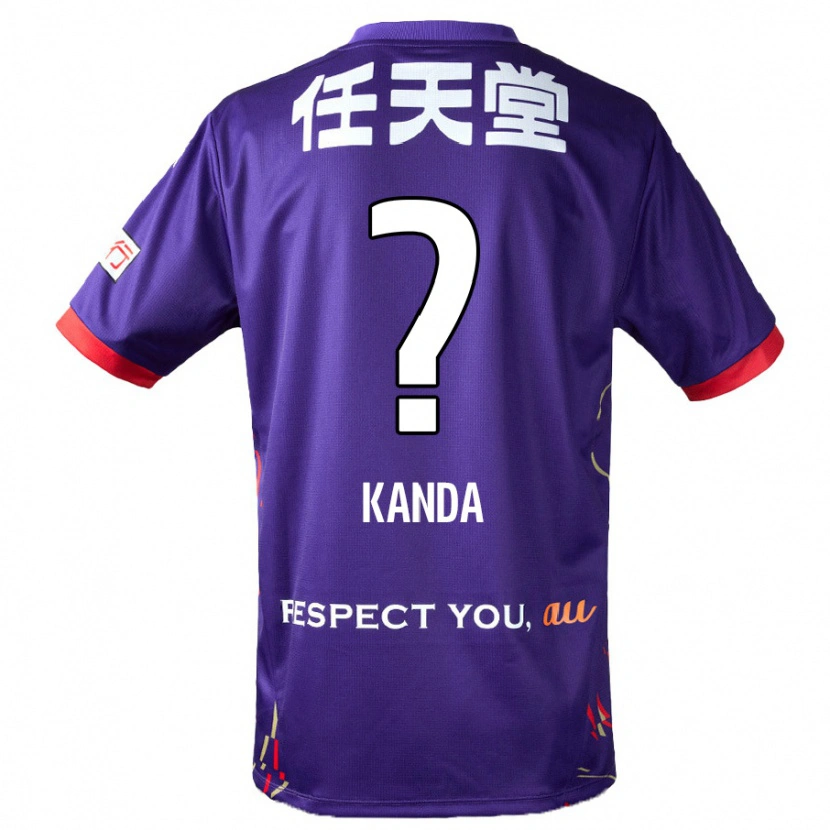 Danxen Heren Kotaro Kanda #0 Paars Wit Zwart Thuisshirt Thuistenue 2025/26 T-Shirt