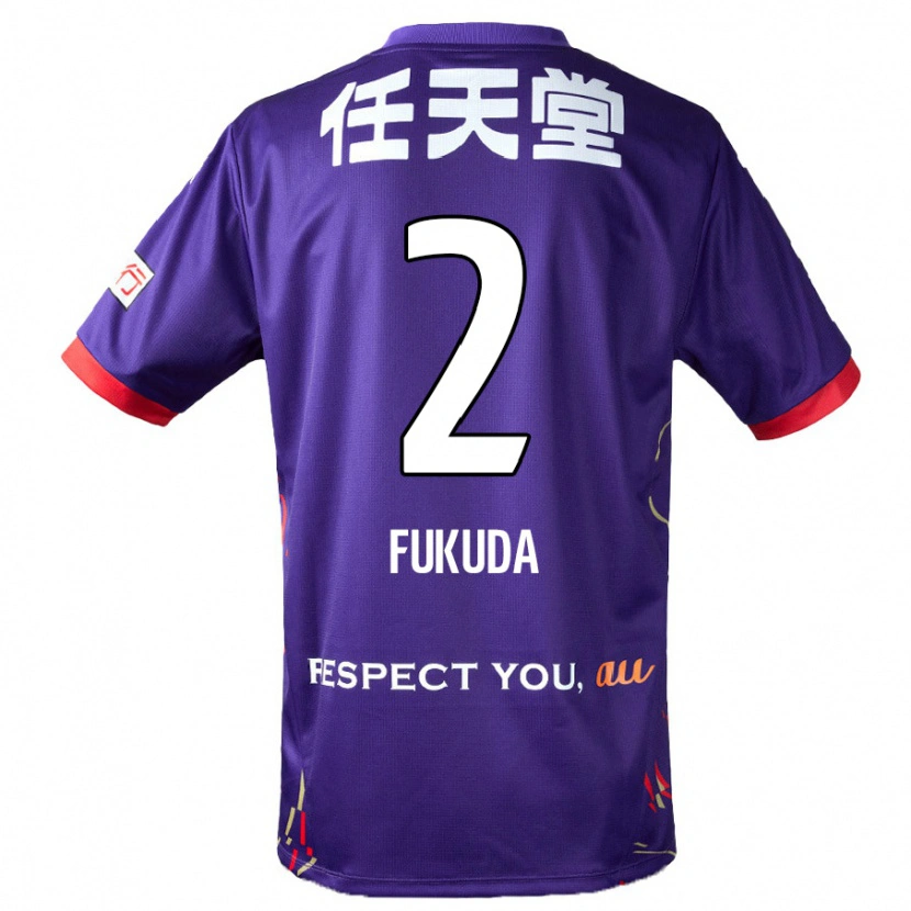 Danxen Heren Shinnosuke Fukuda #2 Paars Wit Zwart Thuisshirt Thuistenue 2025/26 T-Shirt