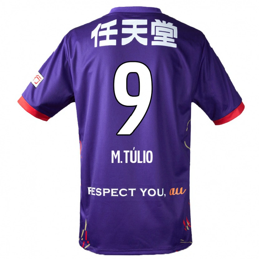 Danxen Heren Marco Túlio #9 Paars Wit Zwart Thuisshirt Thuistenue 2025/26 T-Shirt