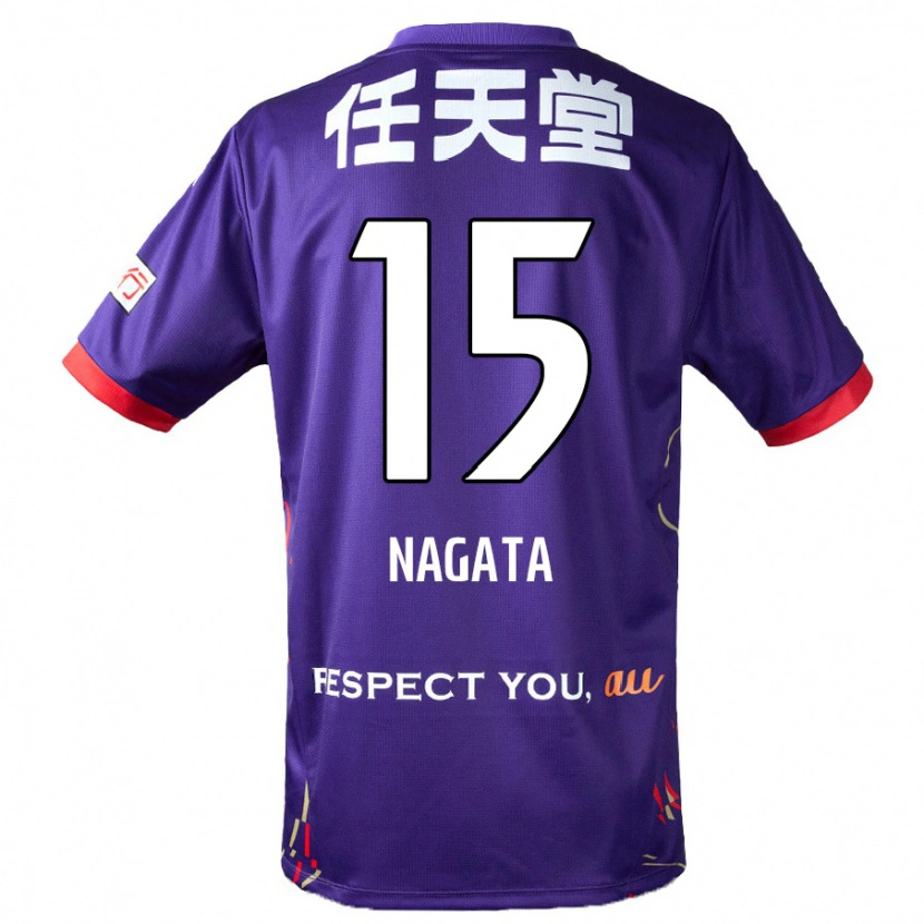 Danxen Heren Kodai Nagata #15 Paars Wit Zwart Thuisshirt Thuistenue 2025/26 T-Shirt