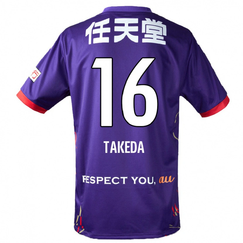 Danxen Heren Shohei Takeda #16 Paars Wit Zwart Thuisshirt Thuistenue 2025/26 T-Shirt