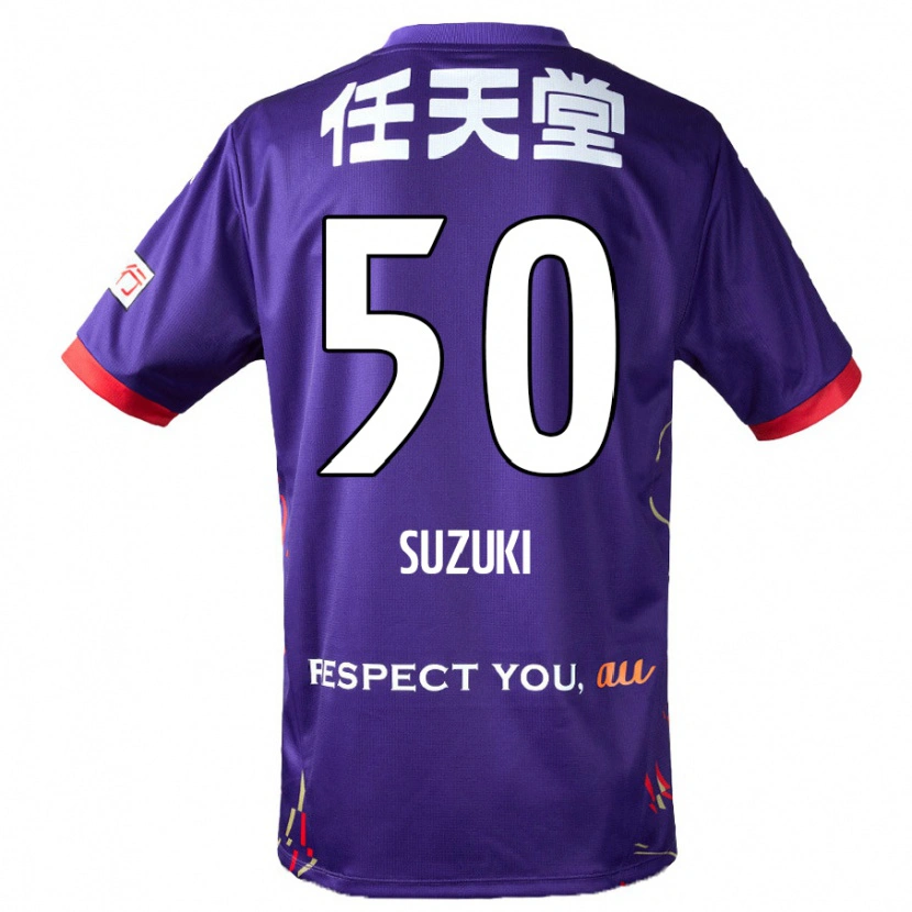 Danxen Heren Yoshinori Suzuki #50 Paars Wit Zwart Thuisshirt Thuistenue 2025/26 T-Shirt