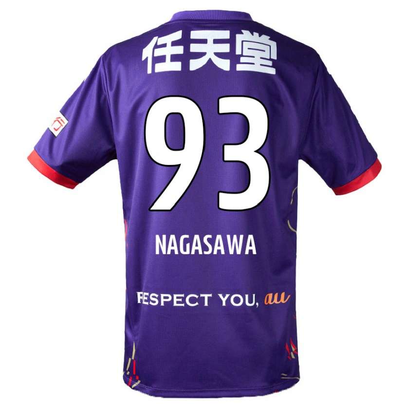 Danxen Heren Shun Nagasawa #93 Paars Wit Zwart Thuisshirt Thuistenue 2025/26 T-Shirt