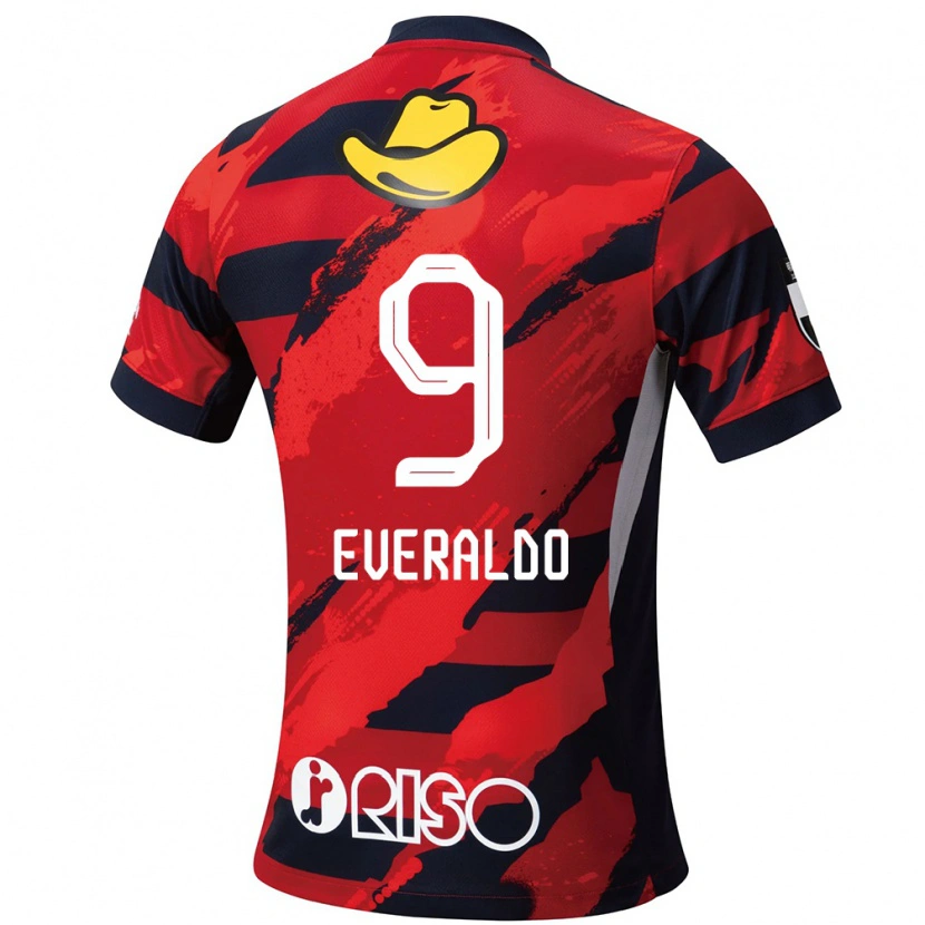 Danxen Heren Everaldo #9 Rood Zwart Thuisshirt Thuistenue 2025/26 T-Shirt