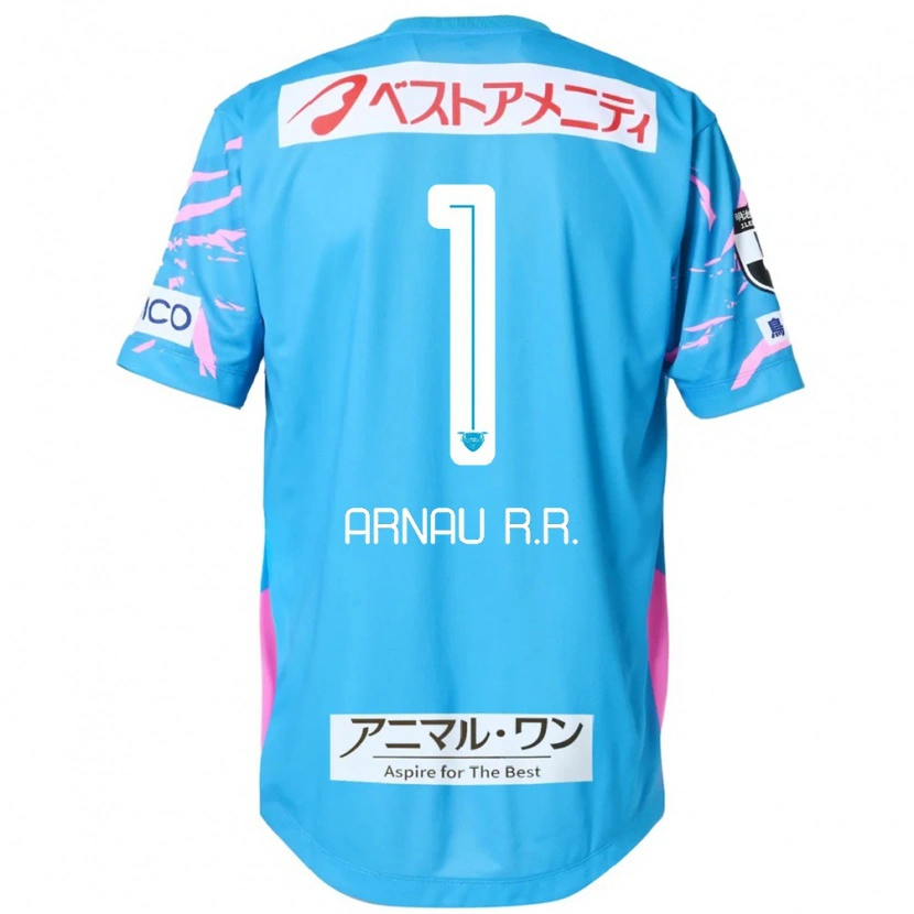 Danxen Heren Arnau Riera #1 Blauw Roze Thuisshirt Thuistenue 2025/26 T-Shirt
