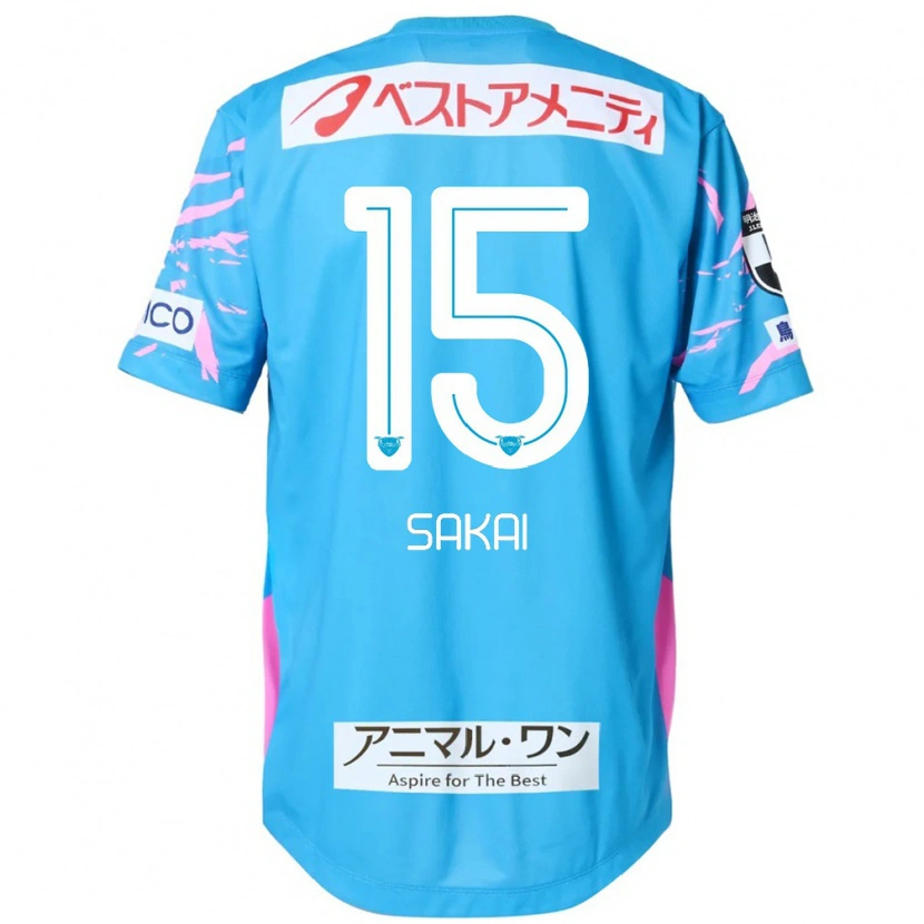 Danxen Heren Noriyoshi Sakai #15 Blauw Roze Thuisshirt Thuistenue 2025/26 T-Shirt