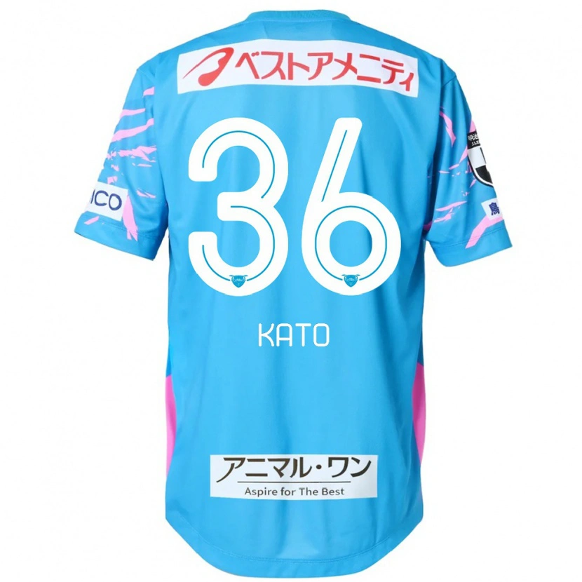 Danxen Heren Koichiro Kato #36 Blauw Roze Thuisshirt Thuistenue 2025/26 T-Shirt