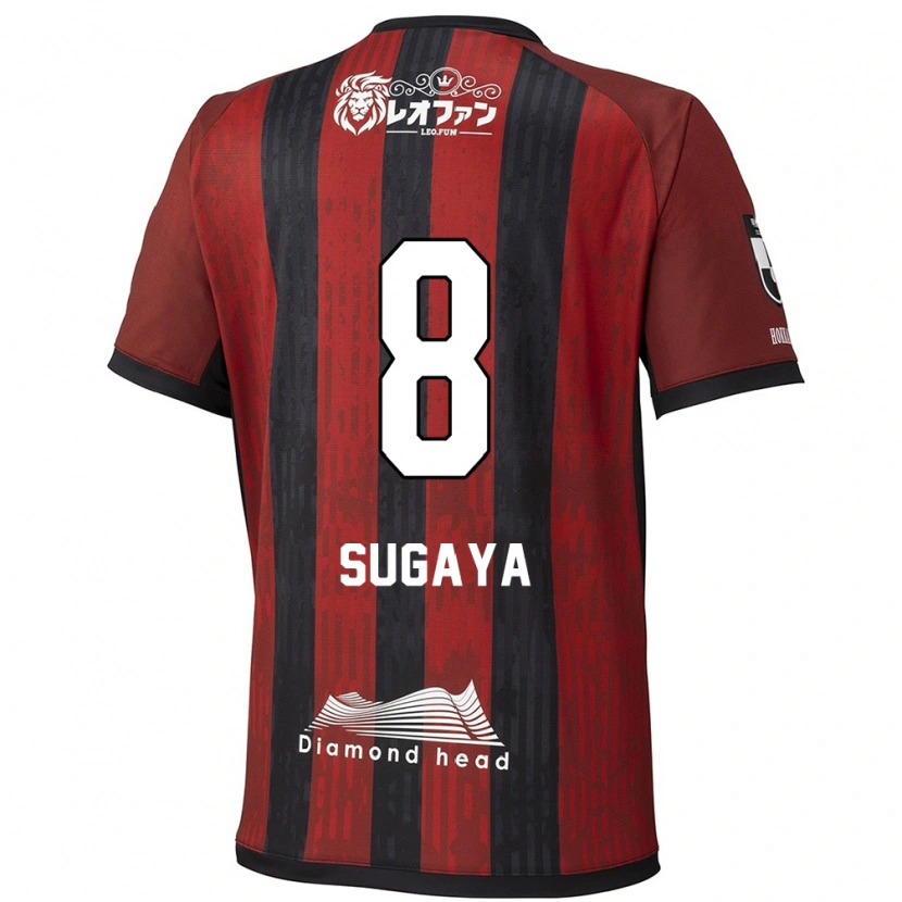 Danxen Heren Shuto Sugaya #8 Rood Zwart Thuisshirt Thuistenue 2025/26 T-Shirt
