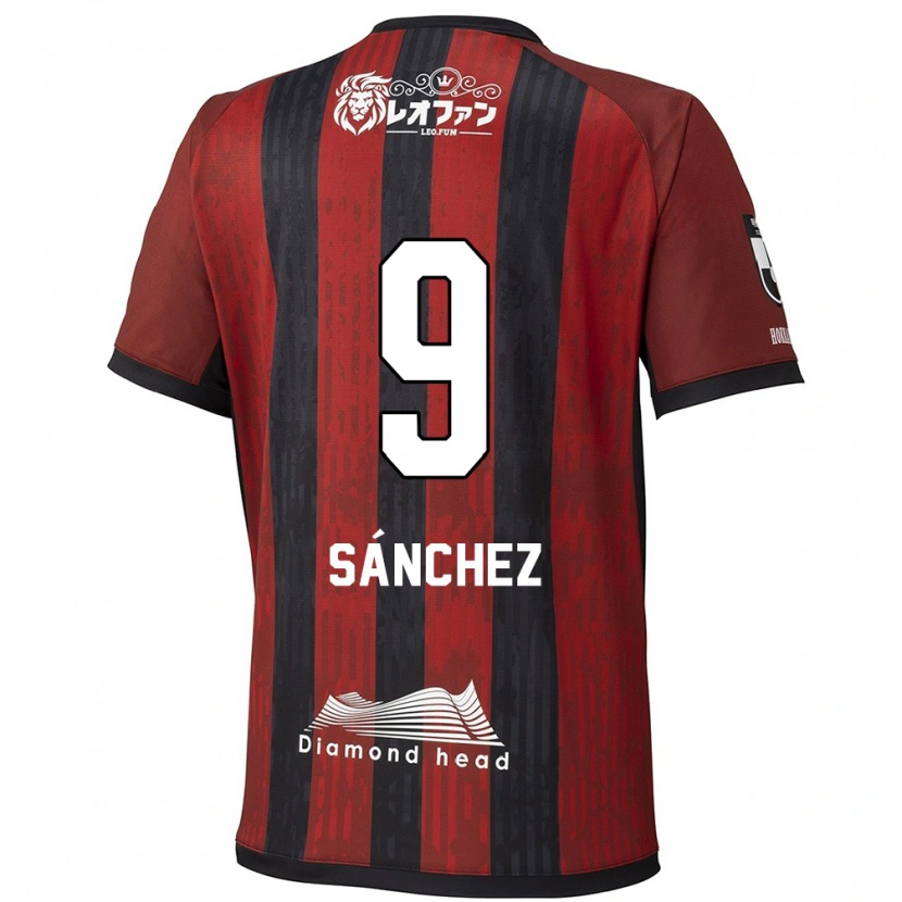 Danxen Heren Jordi Sánchez #9 Rood Zwart Thuisshirt Thuistenue 2025/26 T-Shirt