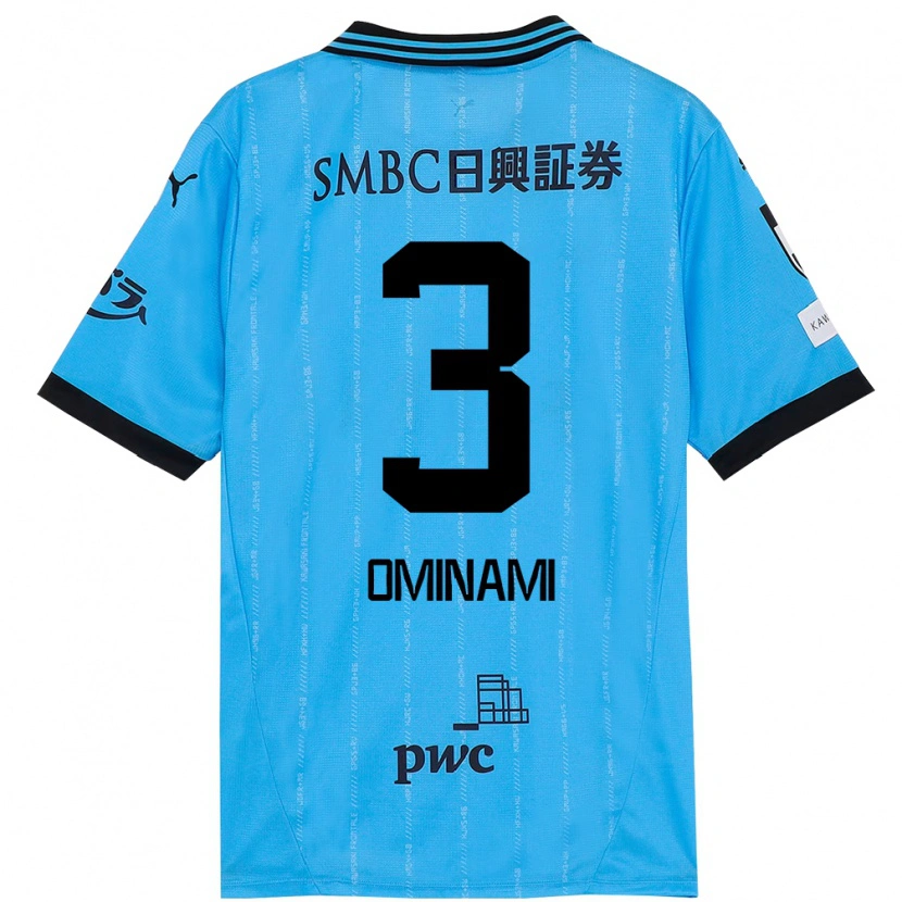 Danxen Heren Takuma Ominami #3 Hemelsblauw Zwart Thuisshirt Thuistenue 2025/26 T-Shirt