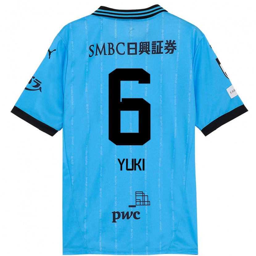 Danxen Heren Yuki Yamamoto #6 Hemelsblauw Zwart Thuisshirt Thuistenue 2025/26 T-Shirt