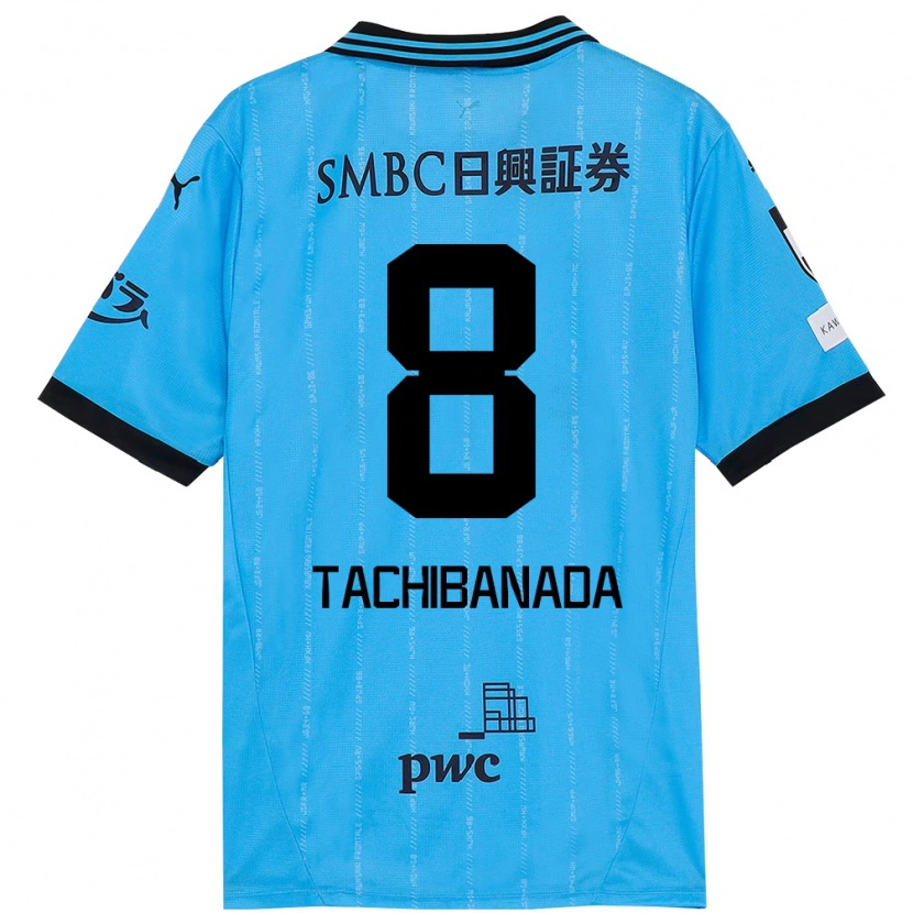 Danxen Heren Kento Tachibanada #8 Hemelsblauw Zwart Thuisshirt Thuistenue 2025/26 T-Shirt