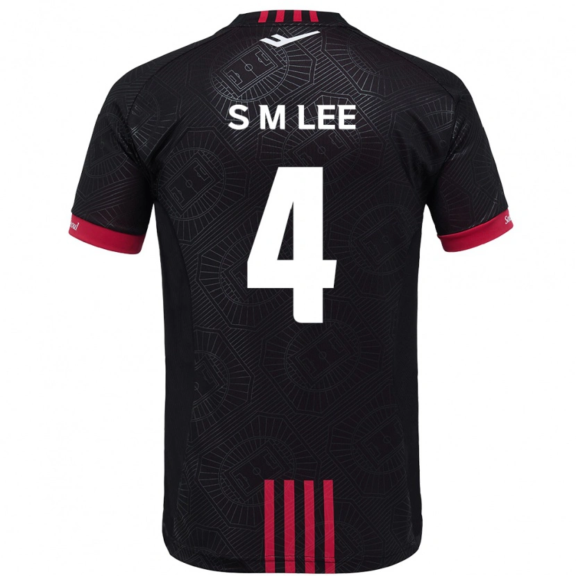 Danxen Heren Sang-Min Lee #4 Zwart Rood Thuisshirt Thuistenue 2025/26 T-Shirt