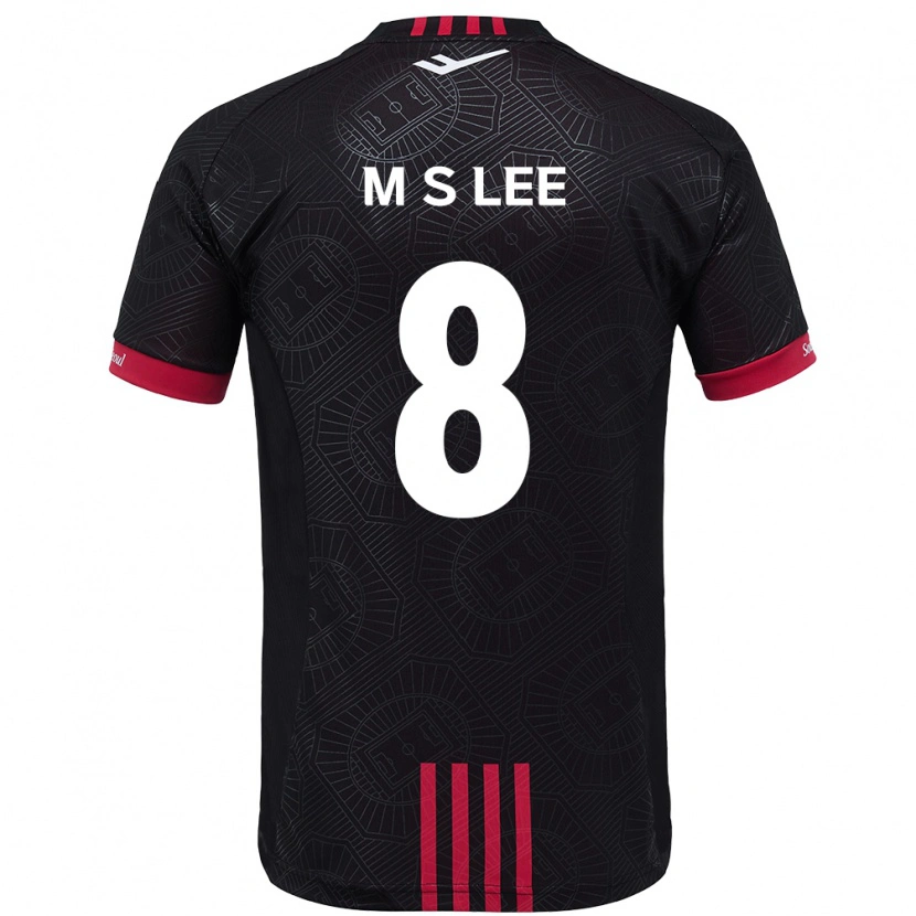 Danxen Heren Seung-Mo Lee #8 Zwart Rood Thuisshirt Thuistenue 2025/26 T-Shirt