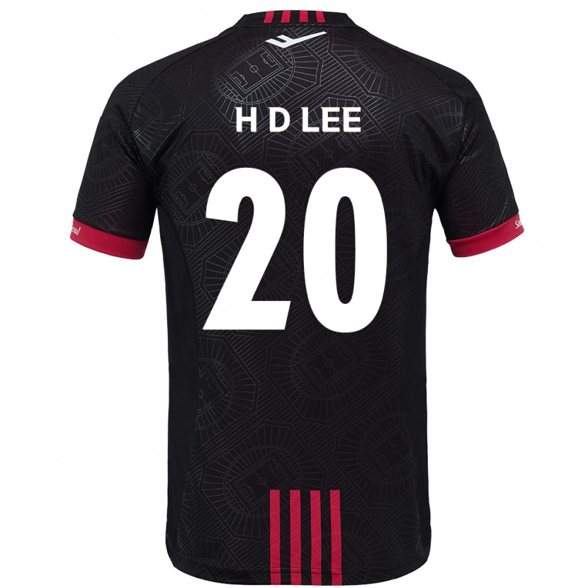 Danxen Heren Han-Do Lee #20 Zwart Rood Thuisshirt Thuistenue 2025/26 T-Shirt