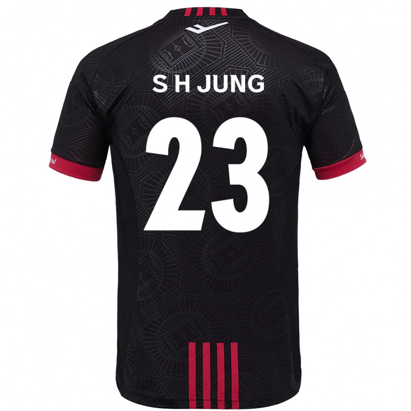 Danxen Heren Hyeon-Soo Jung #23 Zwart Rood Thuisshirt Thuistenue 2025/26 T-Shirt