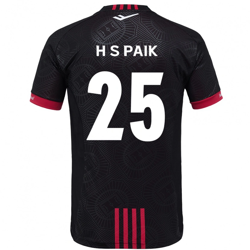 Danxen Heren Sang-Hoon Paik #25 Zwart Rood Thuisshirt Thuistenue 2025/26 T-Shirt