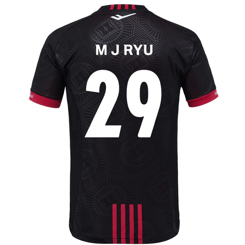 Danxen Heren Jae-Moon Ryu #29 Zwart Rood Thuisshirt Thuistenue 2025/26 T-Shirt