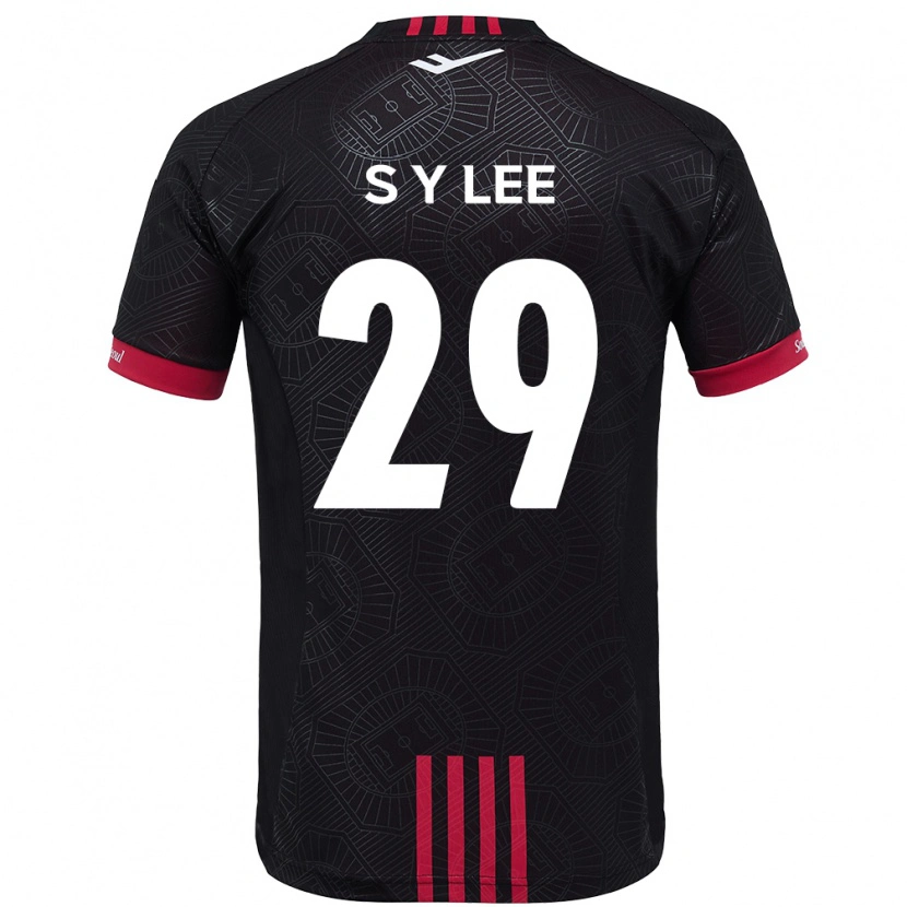 Danxen Heren Seong-Yun Lee #29 Zwart Rood Thuisshirt Thuistenue 2025/26 T-Shirt