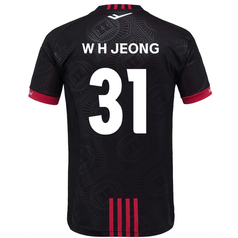 Danxen Heren Hyun-Woong Jeong #31 Zwart Rood Thuisshirt Thuistenue 2025/26 T-Shirt