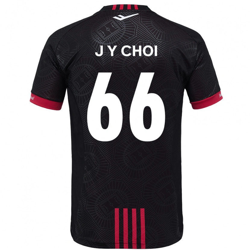 Danxen Heren Jun-Yeong Choi #66 Zwart Rood Thuisshirt Thuistenue 2025/26 T-Shirt