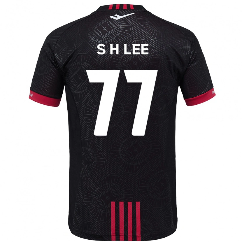 Danxen Heren Hyeon-Seung Lee #77 Zwart Rood Thuisshirt Thuistenue 2025/26 T-Shirt