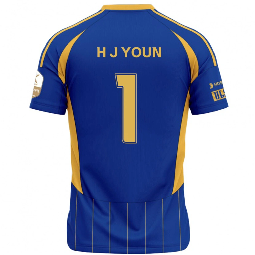 Danxen Heren Je-Hun Youn #1 Koningsblauw Geel Thuisshirt Thuistenue 2025/26 T-Shirt