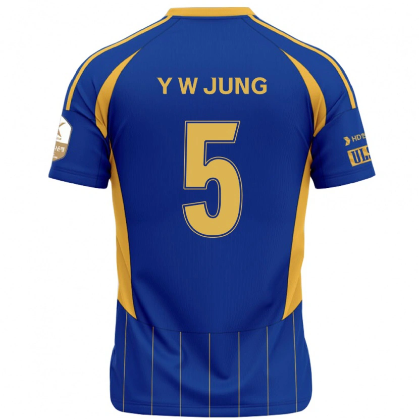 Danxen Heren Woo-Young Jung #5 Koningsblauw Geel Thuisshirt Thuistenue 2025/26 T-Shirt
