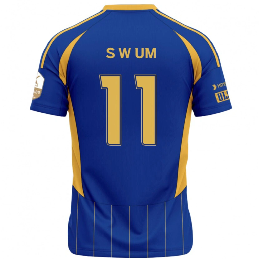 Danxen Heren Won-Sang Um #11 Koningsblauw Geel Thuisshirt Thuistenue 2025/26 T-Shirt