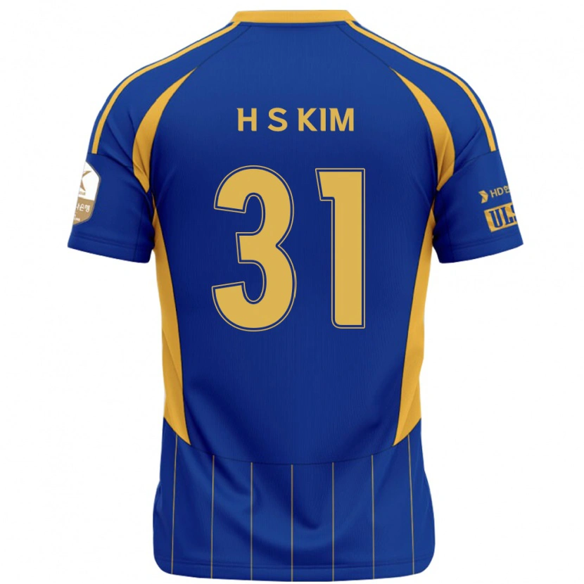 Danxen Heren Se-Hyoung Kim #31 Koningsblauw Geel Thuisshirt Thuistenue 2025/26 T-Shirt