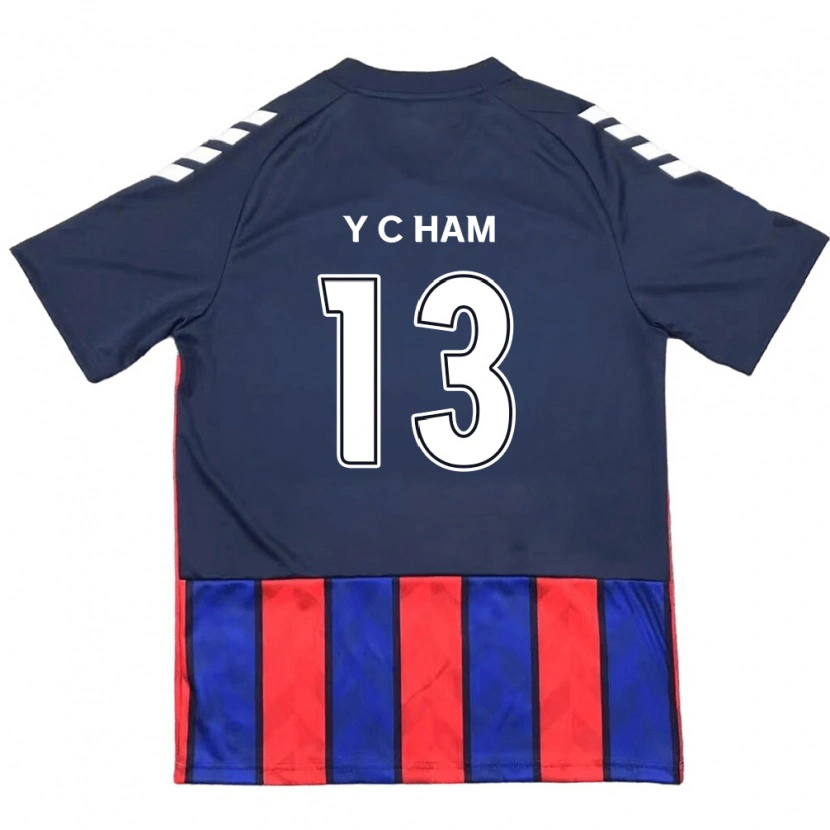 Danxen Heren Young-Chan Ham #13 Koningsblauw Rood Thuisshirt Thuistenue 2025/26 T-Shirt
