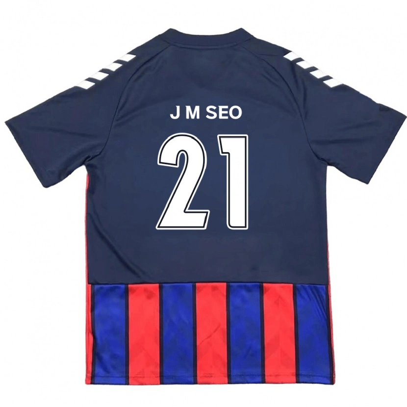 Danxen Heren Jae-Min Seo #21 Koningsblauw Rood Thuisshirt Thuistenue 2025/26 T-Shirt