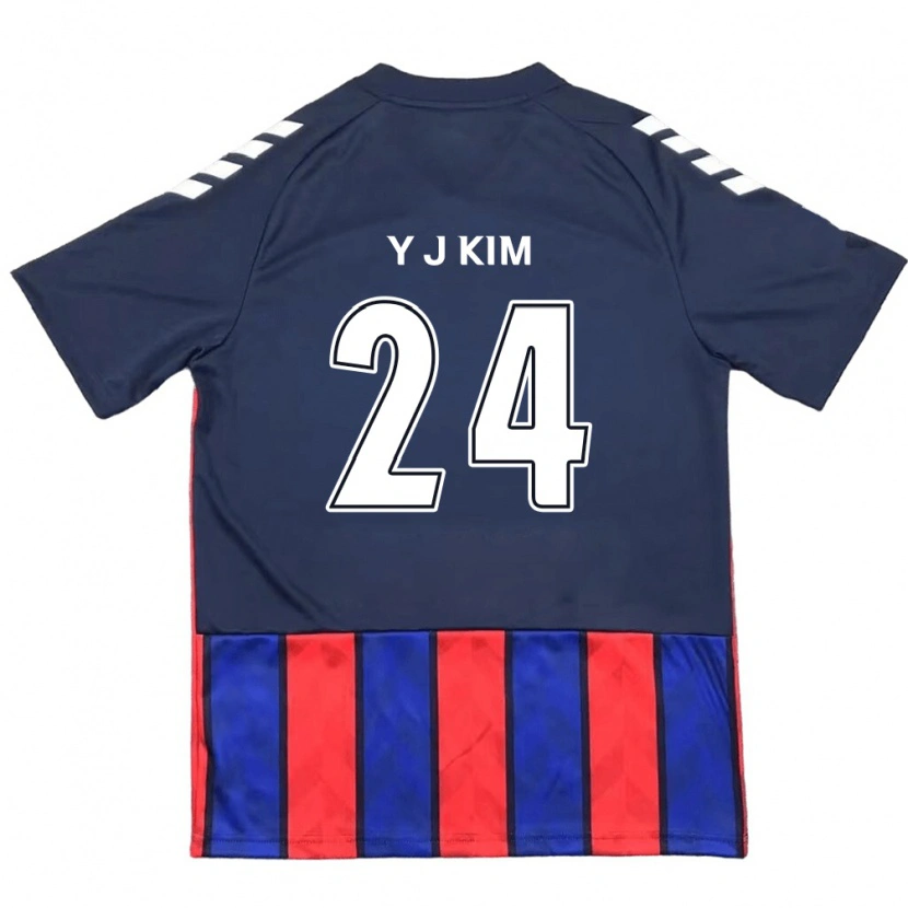 Danxen Heren Ju-Yeop Kim #24 Koningsblauw Rood Thuisshirt Thuistenue 2025/26 T-Shirt