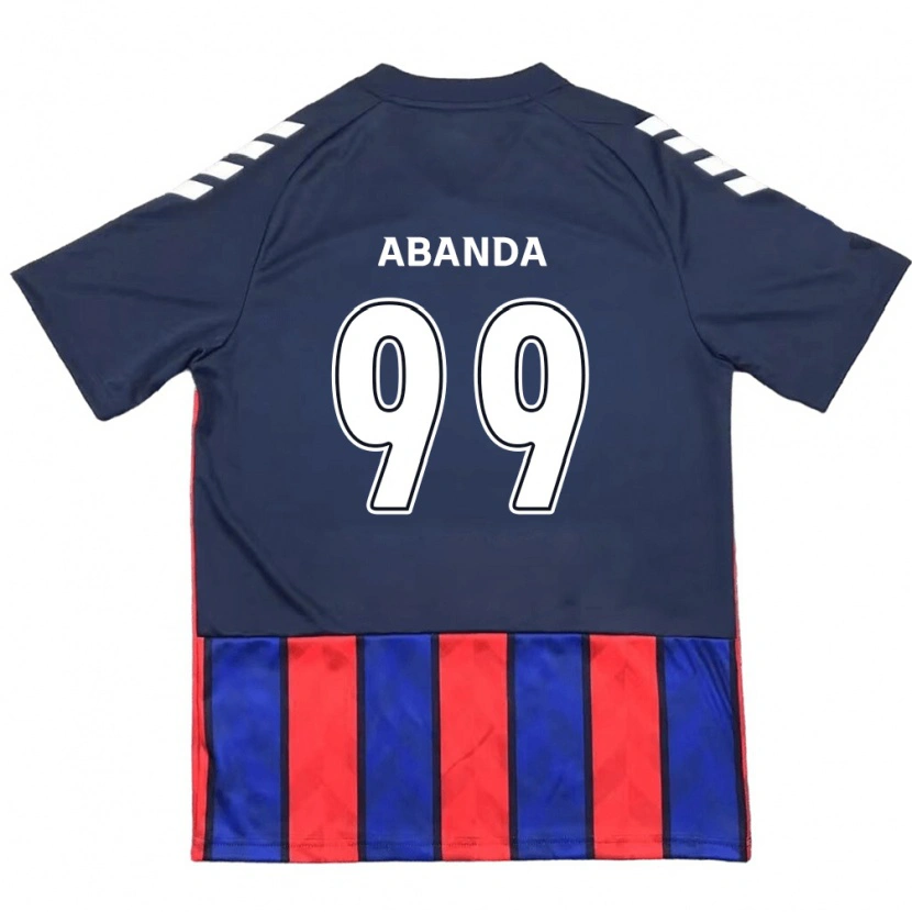 Danxen Heren Leroy Abanda #99 Koningsblauw Rood Thuisshirt Thuistenue 2025/26 T-Shirt