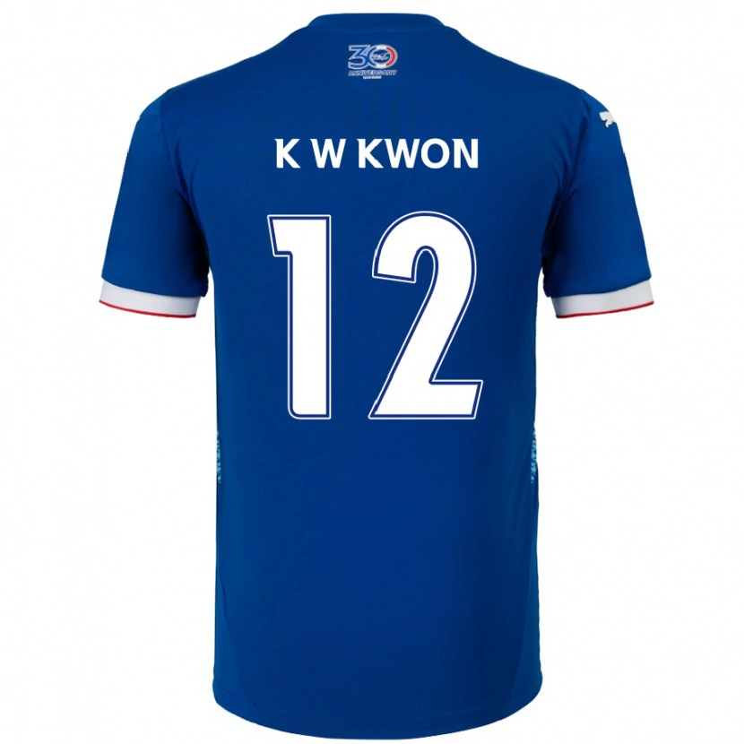 Danxen Heren Wan-Kyu Kwon #12 Koningsblauw Wit Thuisshirt Thuistenue 2025/26 T-Shirt